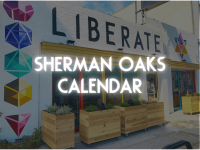 background picture of our sherman oaks location. text on top of image reads: sherman oaks calendar